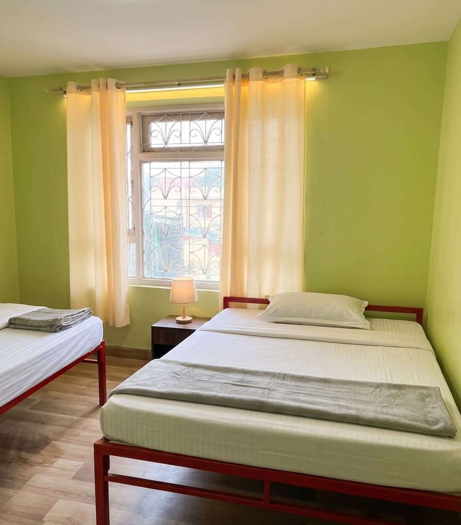Bed Space stay area at Norbu Homestay Kathmandu