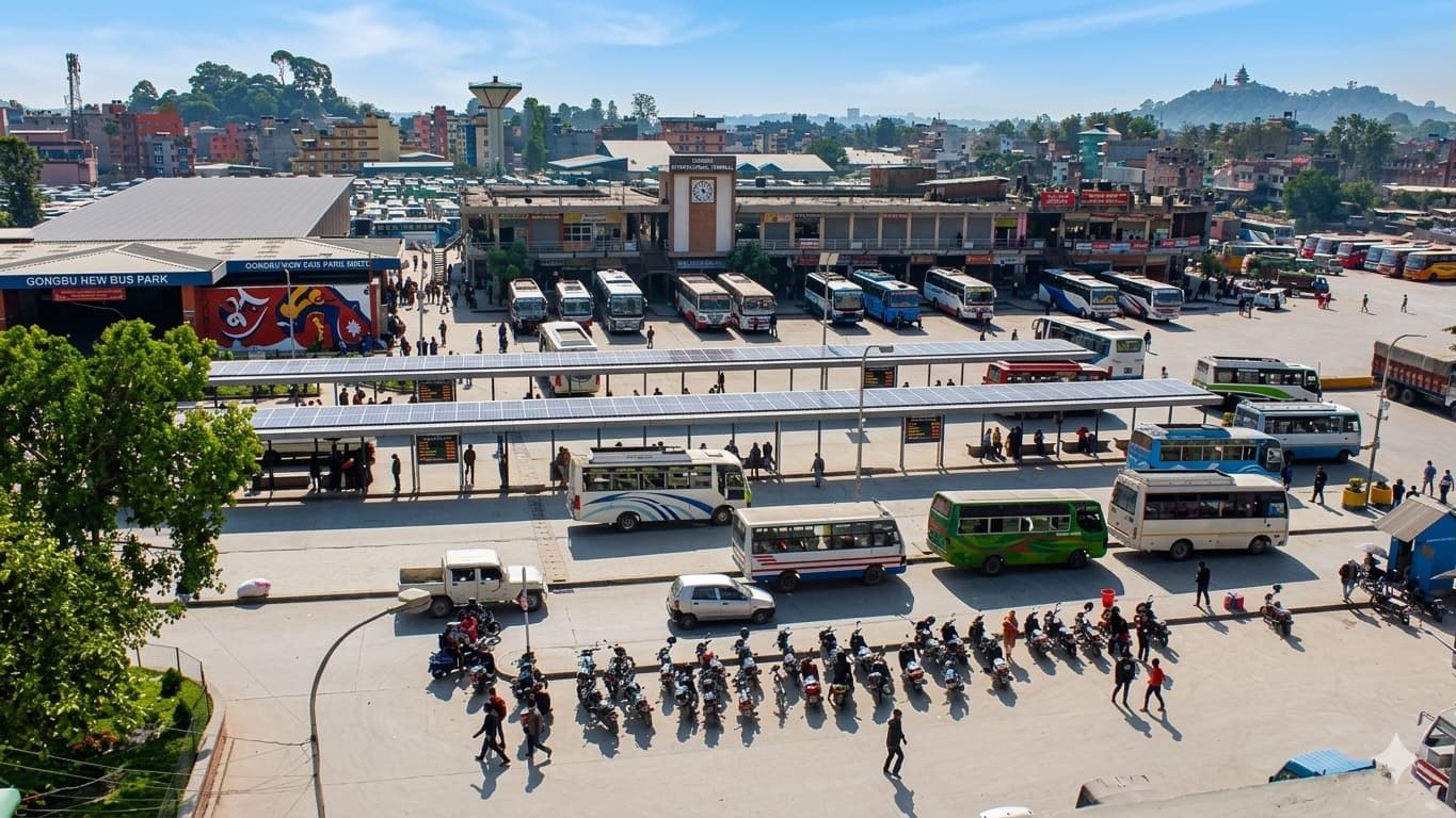 New Bus Park and Gongabu transit area in Kathmandu